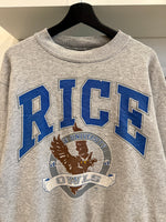 Vintage Rice University Owls Sweatshirt Sz M Made in USA