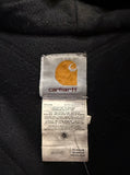 Vintage Carhartt Chestnut Brown Duck Canvas Jacket Quilt Lined with Hood Sz XXXL