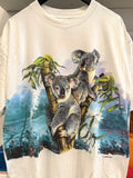 Vintage Koalas Eucalyptus Trees Front & Back Large Graphics T-Shirt Sz XL Made in USA