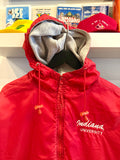 Vintage IU Indiana University Hooded Lined Windbreaker Jacket Sz XL