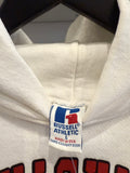 Vintage University of Louisville Russell Athletic White Hoodie Sz L Made in USA