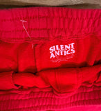 Silent Antics Red Fleece Shorts Sz M