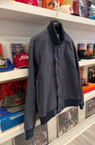 Orvis Navy Blue Metal Snap Cotton Canvas Jacket Sz L
