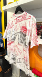 Vintage Louisville Cardinals Basketball All Over Front & Back Print T-Shirt Sz L