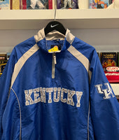 UK University of Kentucky 1/4 Zip Windbreaker Sz L