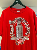Vintage Detroit Red Wings 2002 Stanley Cup Champions T-Shirt Sz XL