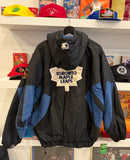 NHL Toronto Maple Leaf Starter 1/2 Zip Pullover Puffer Jacket Sz L