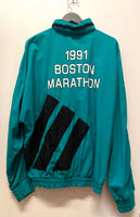 Vintage 1991 Boston Marathon adidas Windbreaker Jacket Sz XL