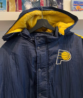 Indianapolis Pacers NBA Puffer Jacket with Hood Sz M
