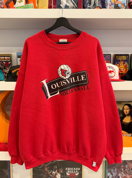 Vintage University of Louisville Cardinals Volleyball Sweatshirt Sz XXL