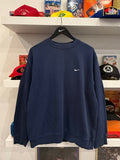 Vintage Nike Mini Swoosh Navy Blue Sweatshirt Sz L
