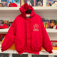 Vintage IU Indiana Hoosiers Puffer Jacket with Hood Sz XL