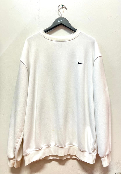 White Nike Gray Tag Swoosh Sweatshirt Sz XL
