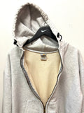 Vintage Carhartt Gray Insulated Zipped Hoodie Sz L