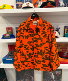 NWT Vintage Trebark Orange Camo Button Down Hunting Jacket Size XL Made in USA