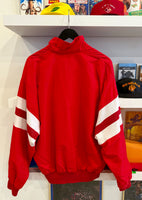 Vintage IU indiana University Lined Windbreaker Jacket with Knit Striped Trim Sz L/XL