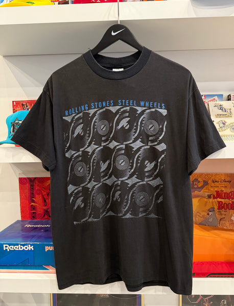 Vintage 1989 Rolling Stones Steel Wheels The North American Tour T-Shirt Sz L Made in USA