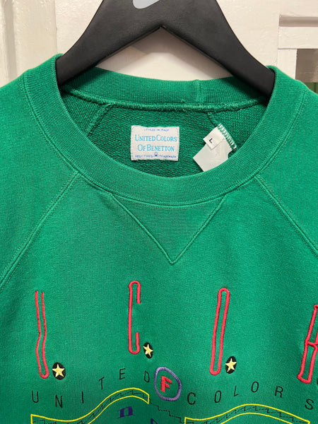 Vintage United Colors of Benetton Sweatshirt Sz M 812 Vintage