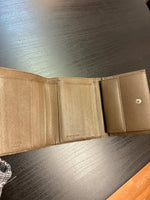PRADA Tri-Fold Wallet Saffiano Leather Testa Nylon Green