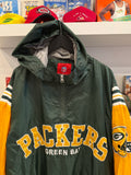 Green Bay Packers NFL 1/2 Zip Windbreaker Pullover Jacket Sz XXL
