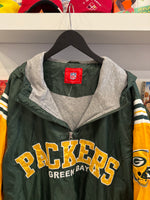 Green Bay Packers NFL 1/2 Zip Windbreaker Pullover Jacket Sz XXL
