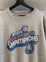 Vintage Indianapolis Colts 2004 Division Champions NFL Gray Sweatshirt Sz XL