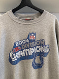 Vintage Indianapolis Colts 2004 Division Champions NFL Gray Sweatshirt Sz XL