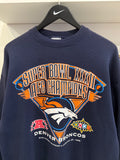 Vintage Denver Broncos Super Bowl XXXII AFC Champions Sweatshirt Sz L