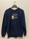 Vintage I Believe in Angels Embroidered Sweatshirt Sz L