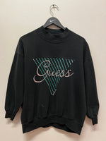Vintage 1989 Guess Black Mock Sweatshirt Sz M
