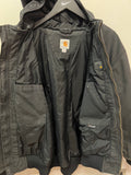 Black Carhartt Jefferson Quick Duck Active Quilt Lined Jacket Sz XL
