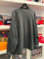 Vintage Nike Gray Embroidered Swoosh Mock Neck Sweatshirt Sz XXL Made in USA