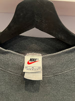 Vintage Nike Gray Embroidered Swoosh Mock Neck Sweatshirt Sz XXL Made in USA