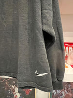 Vintage Nike Gray Embroidered Swoosh Mock Neck Sweatshirt Sz XXL Made in USA