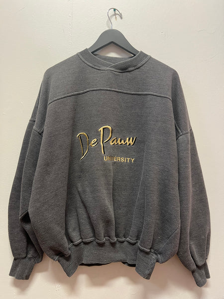 De Pauw University Sweatshirt Embroidered Sz XL