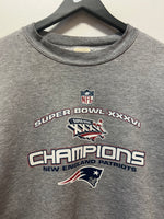 Vintage 2001 New England Patriots Super Bowl XXXVI Champions Sweatshirt Sz XL