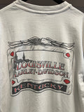 Vintage 1998 Harley-Davidson Louisville Kentucky Churchill Downs Horse American Flag T-Shirt Sz XL
