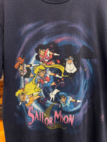 Vintage 1998 Sailor Moon Anime Navy Galaxy T-Shirt Sz M