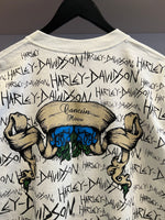 NWT Harley-Davidson Cancun Mexico Skull Graffiti All Over Graphics T-Shirt Sz XL