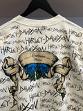 NWT Harley-Davidson Cancun Mexico Skull Graffiti All Over Graphics T-Shirt Sz XL