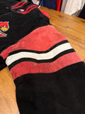 University of Louisville Cardinals Suede Leather Bomber Jacket Sz XL