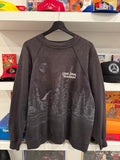 Vintage Great Smoky Mountains Moon Snowy Forest Sweatshirt Sz XL Made in USA Front and Back Graphics