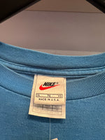 Vintage Nike Blue Tonal Swoosh T-Shirt Sz XL Made in USA