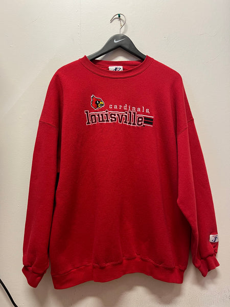 Vintage Louisville Cardinals Embroidered Sweatshirt Sz XL