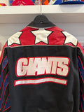 Vintage New York Giants Reversible Leather and Canvas Jeff Hamilton Bomber Jacket Sz XL Made in USA