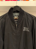 Harley-Davidson Black Nylon Canvas Riding Jacket Sz M