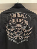 Harley-Davidson Black Nylon Canvas Riding Jacket Sz M