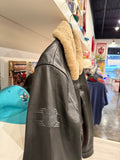 Harley-Davidson Men's Military Style  Black Leather Bomber Jacket Sz M