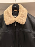 Harley-Davidson Men's Military Style  Black Leather Bomber Jacket Sz M
