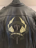 Harley-Davidson Black Leather Sword Riding Jacket Sz M
